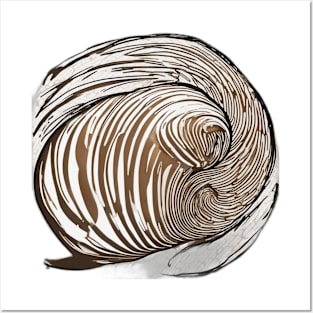 Swirling Chocolate Artwork - Abstract Creamy Whirl Design No. 756 Posters and Art